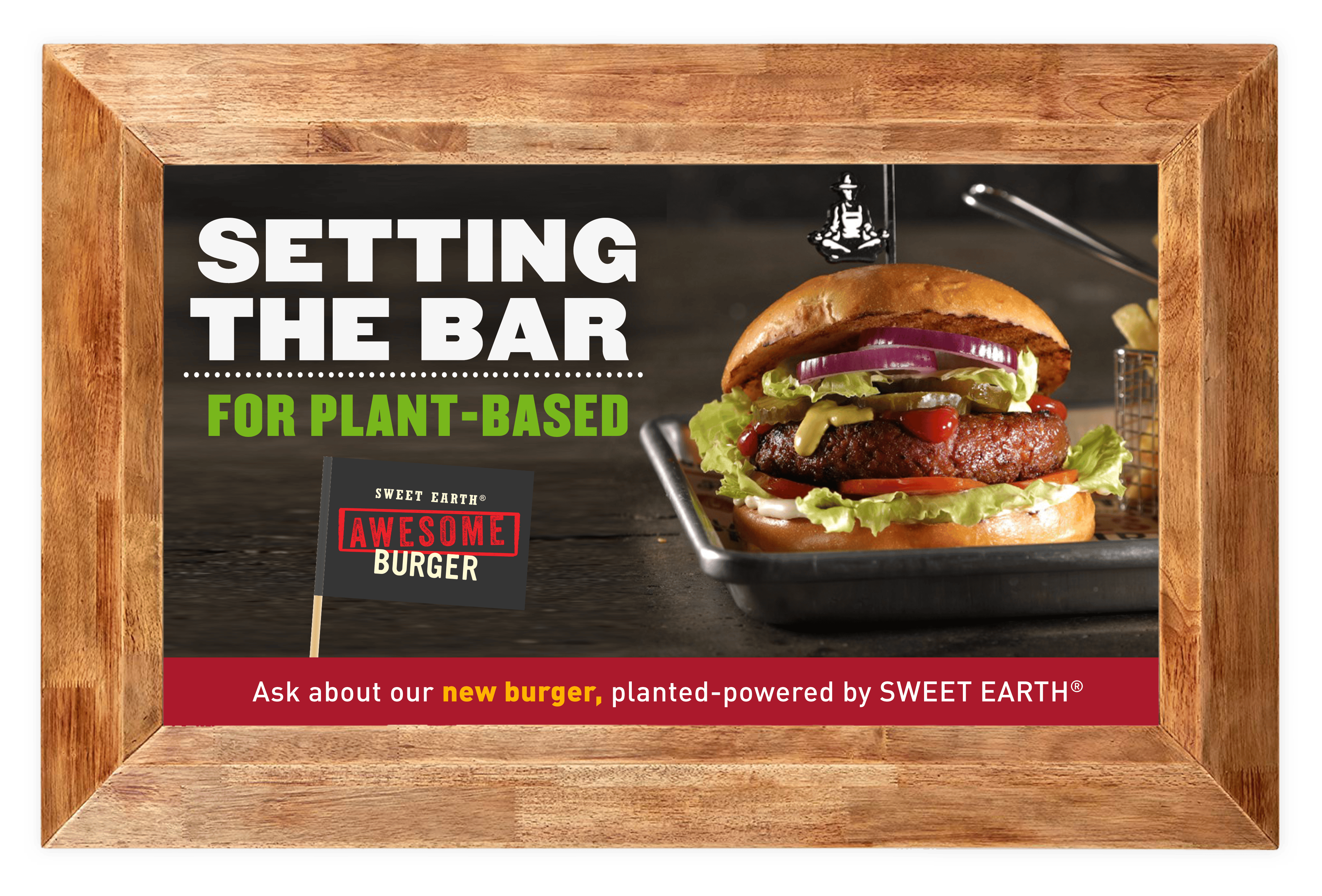 Sweet Earth Awesome Burger campaign element 5 by Adam Sykut