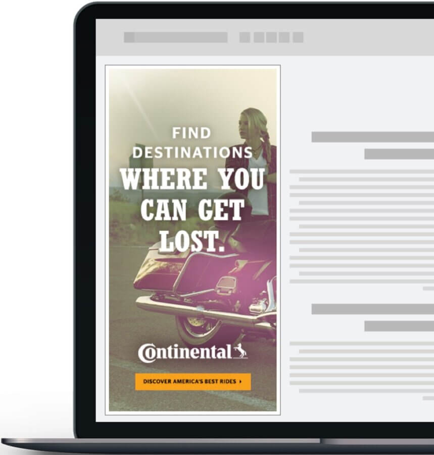 Continental Motorcycle Go Ahead digital ad 1 by Adam Sykut